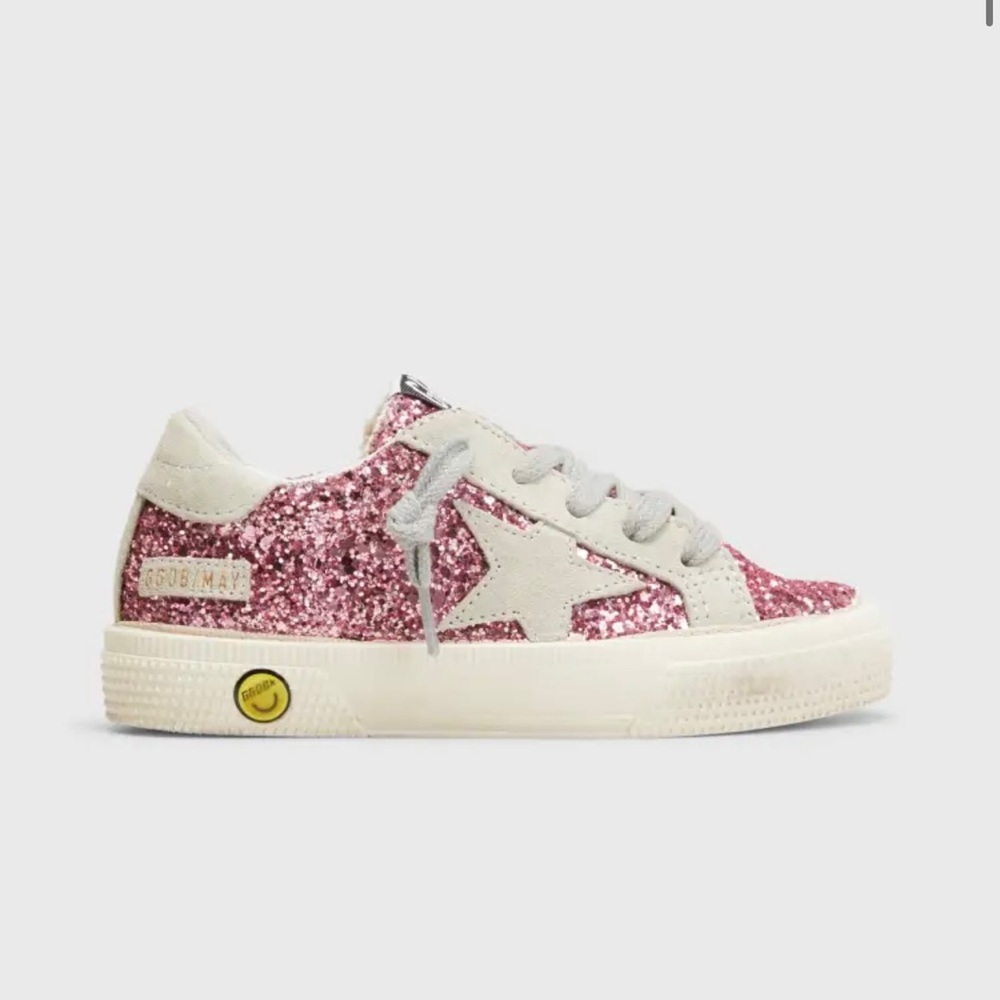 Golden goose girls may glitter leather low top sneakers size 31 Pre owned